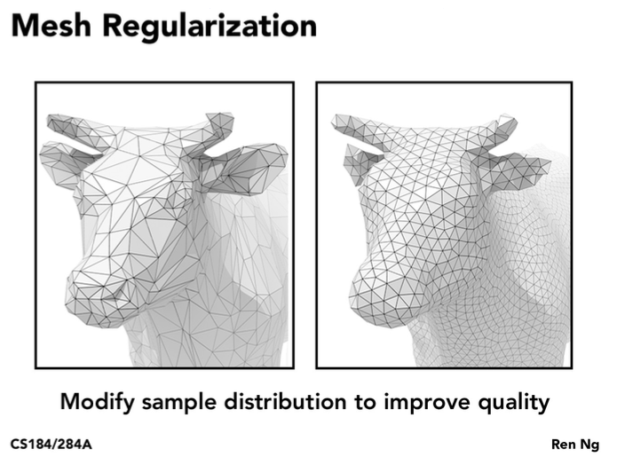 Lecture slide on regularization of a mesh.