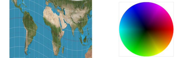 Color wheel map.